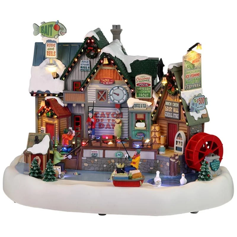 Lemax Birch Creek Ice Fishing Festival - Musical Display 3 Lemax Birch Creek Ice Fishing Festival - Musical Display