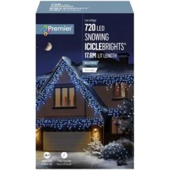 Blue & White LED Snowing Iciclebrights With Timer -Christmas Decoration Store blue white iciclebrights 720 web