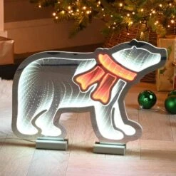 40cm Polar Bear Infinity LED Display Light