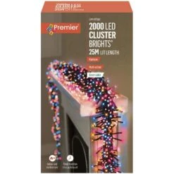 Rainbow Colours LED Clusterbrights With Timer -Christmas Decoration Store clusterbrights rainbowi 2000 web