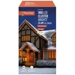 Red & Vintage Gold LED Clusterbrights With Timer -Christmas Decoration Store clusterbrights red vintage gold 960 web