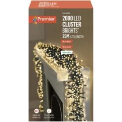 Warm White LED Clusterbrights With Timer -Christmas Decoration Store clusterbrights warm white 2000 web