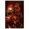 Lit Christmas Tree & Garland Scene - Fibre Optic Canvas Print - 40 X 60cm -Christmas Decoration Store fb171712 tree 1