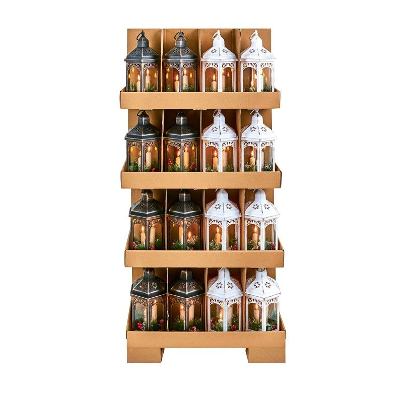 Flickering Flame 33cm Hexagonal Battery Lantern - 2 Assorted Colours 6 Flickering Flame 33cm Hexagonal Battery Lantern - 2 Assorted Colours - Image 4