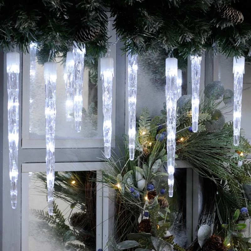 24 Colour Changing Icicle LED Lights On Clear Cable 11 24 Colour Changing Icicle LED Lights On Clear Cable - Image 9