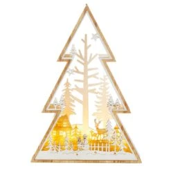 Christmas Decoration Store -Christmas Decoration Store led wooden deer snowman web 1