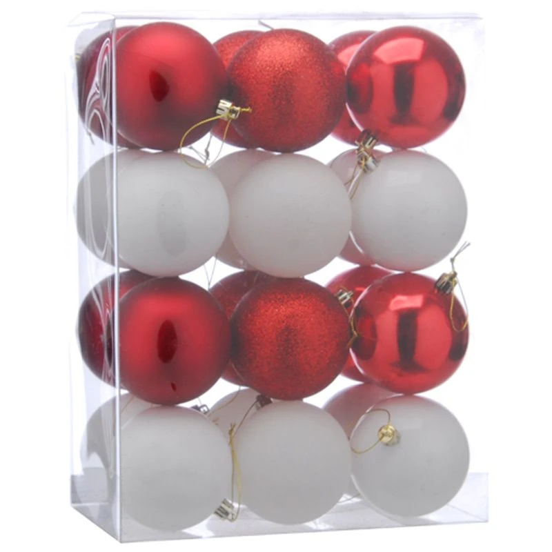 8cm Multi Finish Shatterproof Christmas Baubles (Pack Of 24) 8 8cm Multi Finish Shatterproof Christmas Baubles (Pack Of 24) - Image 6