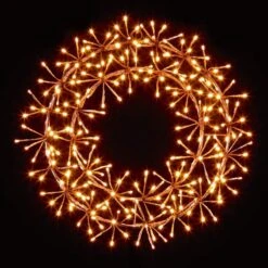 Premier Twinkling Wall Wreath Light Decoration 45cm -Christmas Decoration Store silhouette rose gold wreath 45cm web