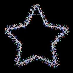Premier White Twinkling Wall Star Christmas Light Decoration 7 Premier White Twinkling Wall Star Christmas Light Decoration -Christmas Decoration Store silhouette white star 1.2m web