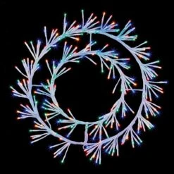 Premier Twinkling Wall Wreath Light Decoration 45cm -Christmas Decoration Store silhouette white wreath 45cm web
