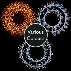 Premier Twinkling Wall Wreath Light Decoration 45cm