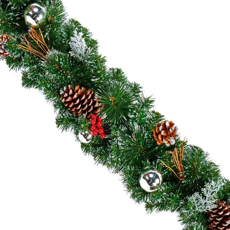 Silver Dressed Christmas Garland - 1.8m 3 Silver Dressed Christmas Garland - 1.8m