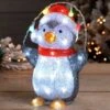 30cm Soft Acrylic LED Lit Christmas Penguin 2 30cm Soft Acrylic LED Lit Christmas Penguin -Christmas Decoration Store soft acrylic penguin skippingr web