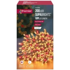 200 LED Timer Supabrights On Clear Cable -Christmas Decoration Store supabrights clear cable 200 red vintage gold web