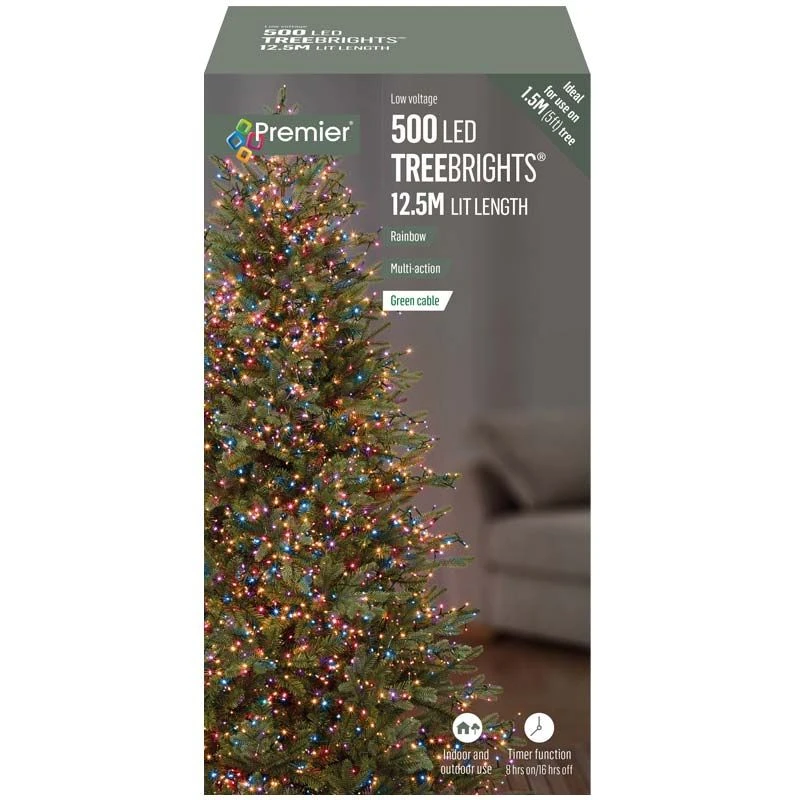Rainbow Coloured LED Treebrights With Timer 3 Rainbow Coloured LED Treebrights With Timer