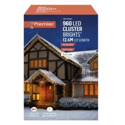 Vintage Gold LED Clusterbrights With Timer -Christmas Decoration Store vintage gold 960 web